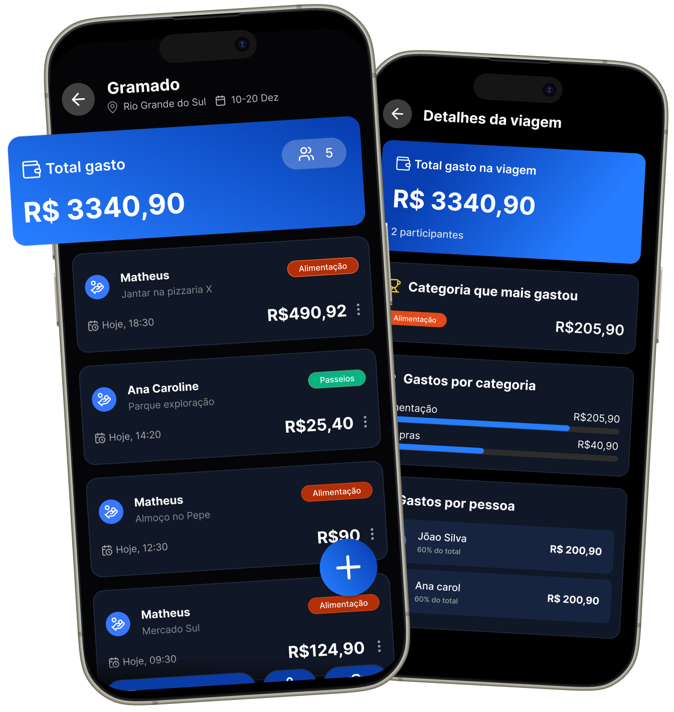 Mockup do Spliti mostrando tela inicial com eventos